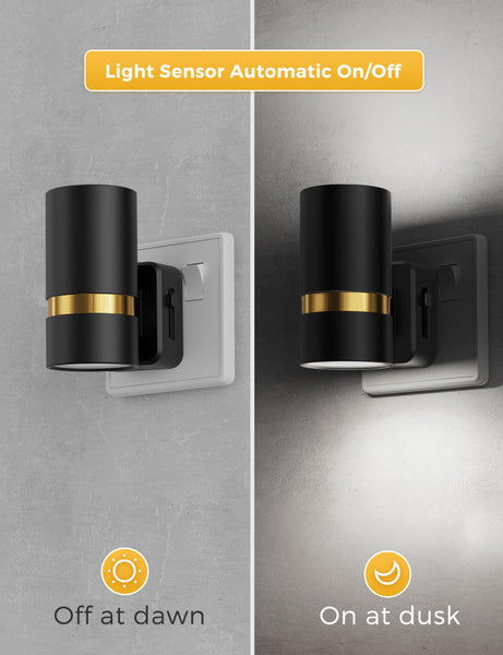 LOHAS-LED Night Light Plug in Wall, 1 Pack, Dimmable Nightlight, Dusk to Dawn Sensor, Brightness Adjustable 0-100LM, 3000K Warm White, Plug-in Modern Night Light for Hallway Bedroom Stair Bathroom