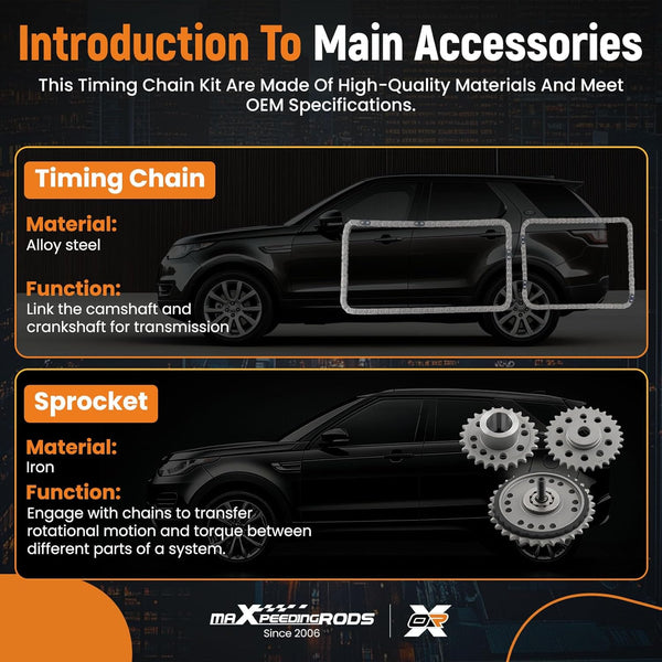 maXpeedingrods Timing Chain Kit for LandRover JAGUAR 2.0 D / SD4-204DTA & 204DTD AJ813317
