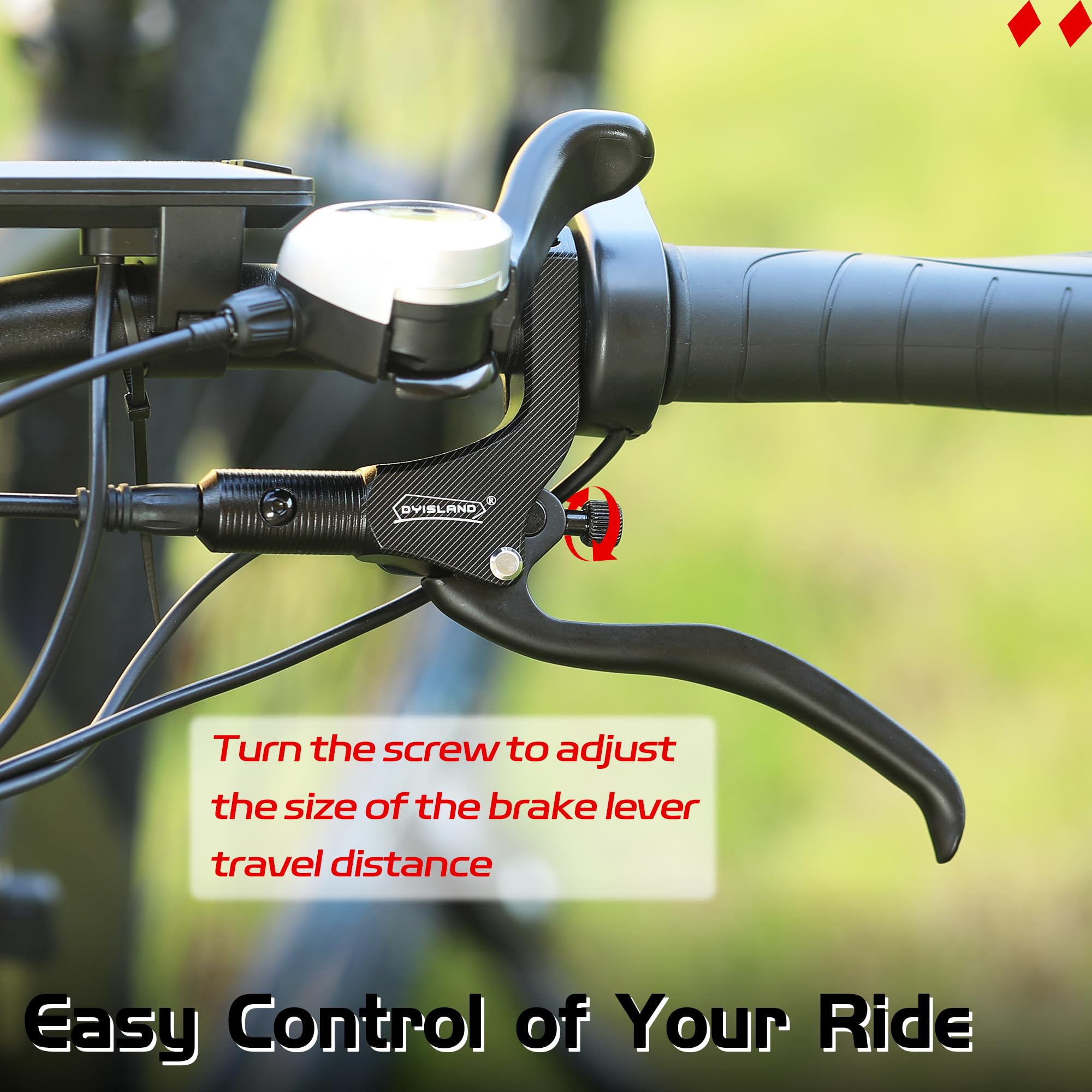 DYISLAND LD-200 2-Pistons Hydraulic Disc Brake Set for ebike,2-PIN Power-Off Electric Bike Hydraulic Brake kitHydraulic Brake Kits with mounting