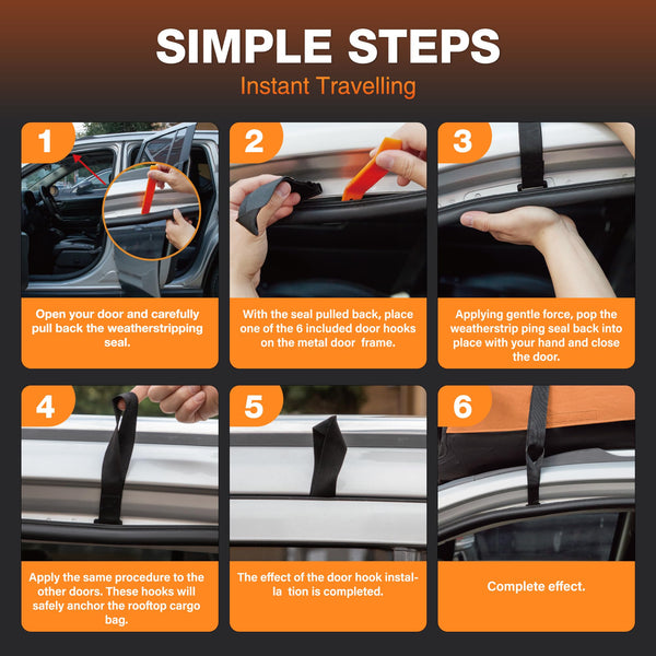 VALLYDOM Car Roof Bag 20 Cubic/560 L, 1680D PVC Waterproof Roof Bag No Need Rack, Roof Box with Anti Slip Pad, 6 Heavy-Duty Straps and Password Lock, Folding Soft Roof Bag for Cars with/Without Rack