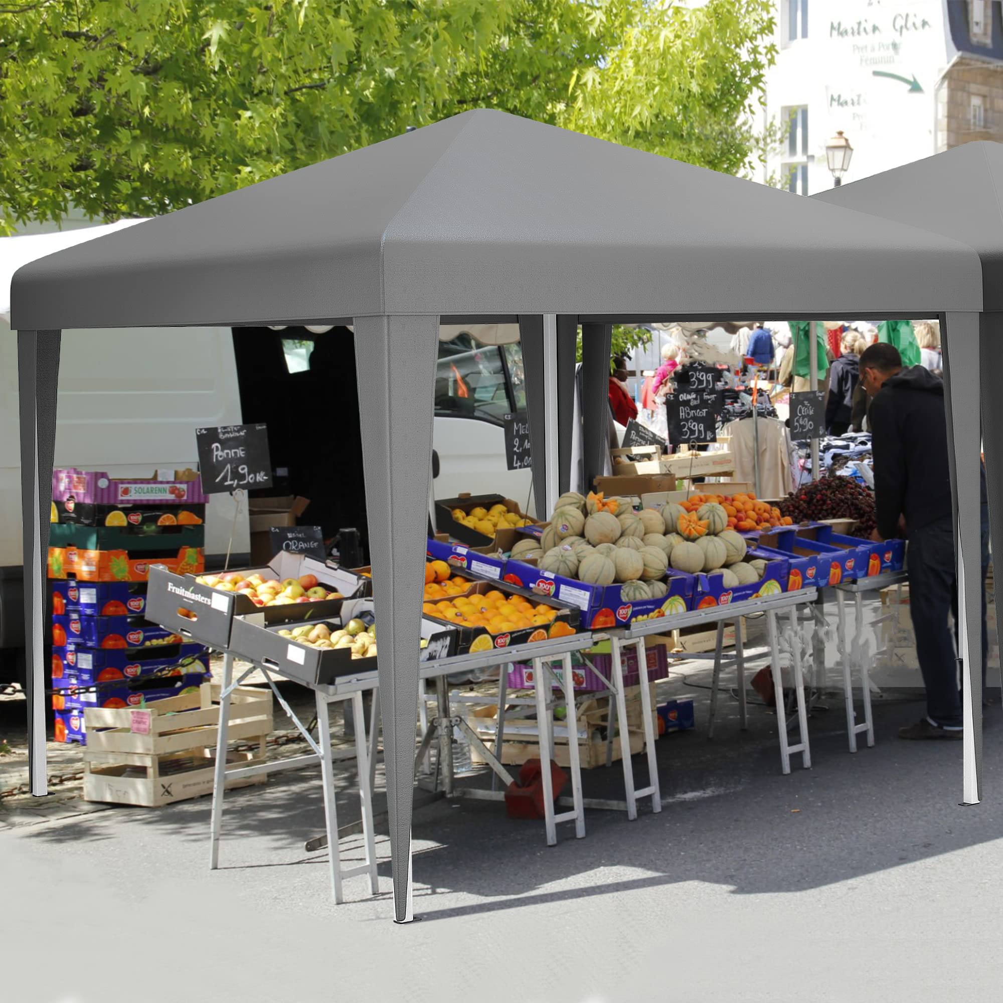 YITAHOME 3x3Meter Instant Heavy Duty Pop Up Gazebo, Folding Garden Camping Party Tent Canopy Marquee with Roller Bag