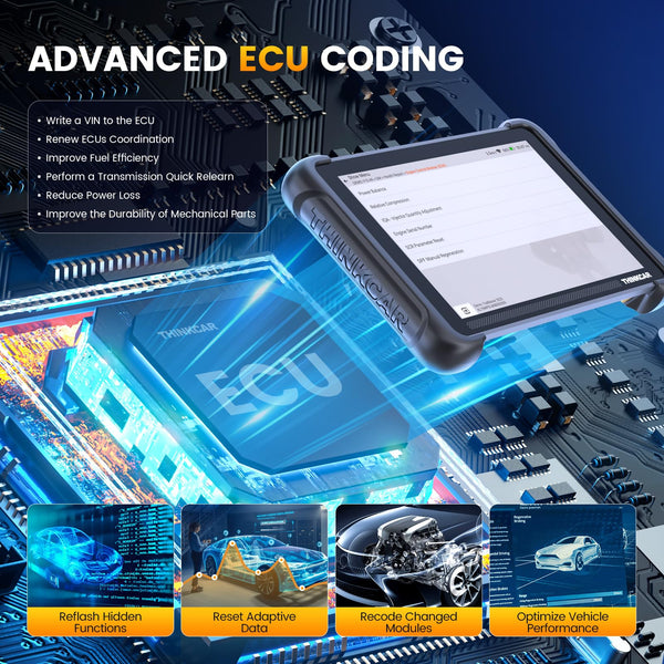 THINKCAR Car Diagnostic Tool, TK689BT Bidirectional Diagnostic Tool, All System Automotive Diagnostics, OBD2 Car Scanner with Action Test, 34+ Reset, FCA Autoauth, CANFD&DoIP, Wireless Update