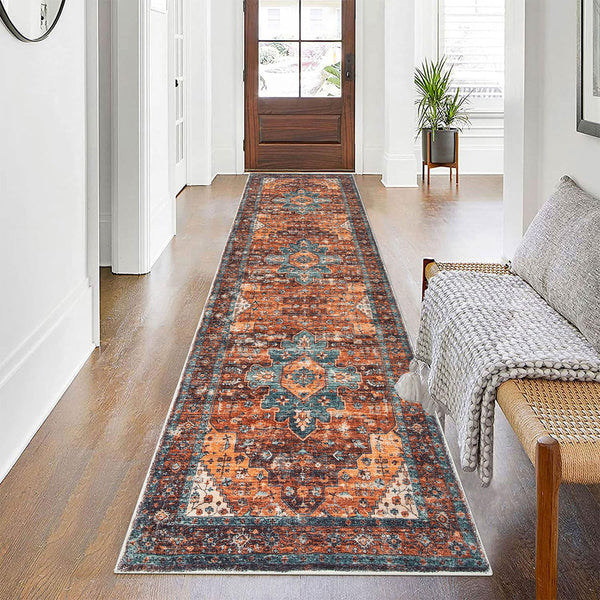 SHACOS Extra Long Hallway Runner Rug Non Slip 60 x 245 cm Hallway Hall Runner Rug Washable Runner Rug Narrow Rugs Boho Carpet Runners for Hallway