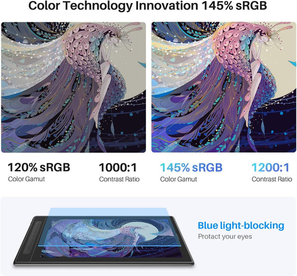 HUION Kamvas Pro 16(4K) UHD Graphic Tablet with Screen, 15.6-inch Monitor Full-Laminated Anti-Glare, Tilt Function 8192 Battery-Free Stylus PW517 for PC, Mac, Android