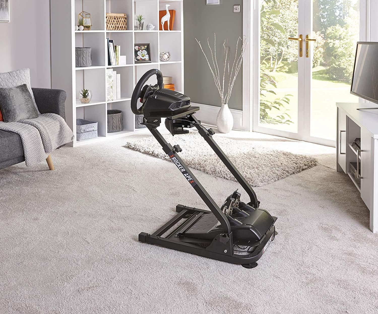 X-Rocker 2024 Driving Game Sim Racing Frame Stand for Wheel Pedals Xbo ...