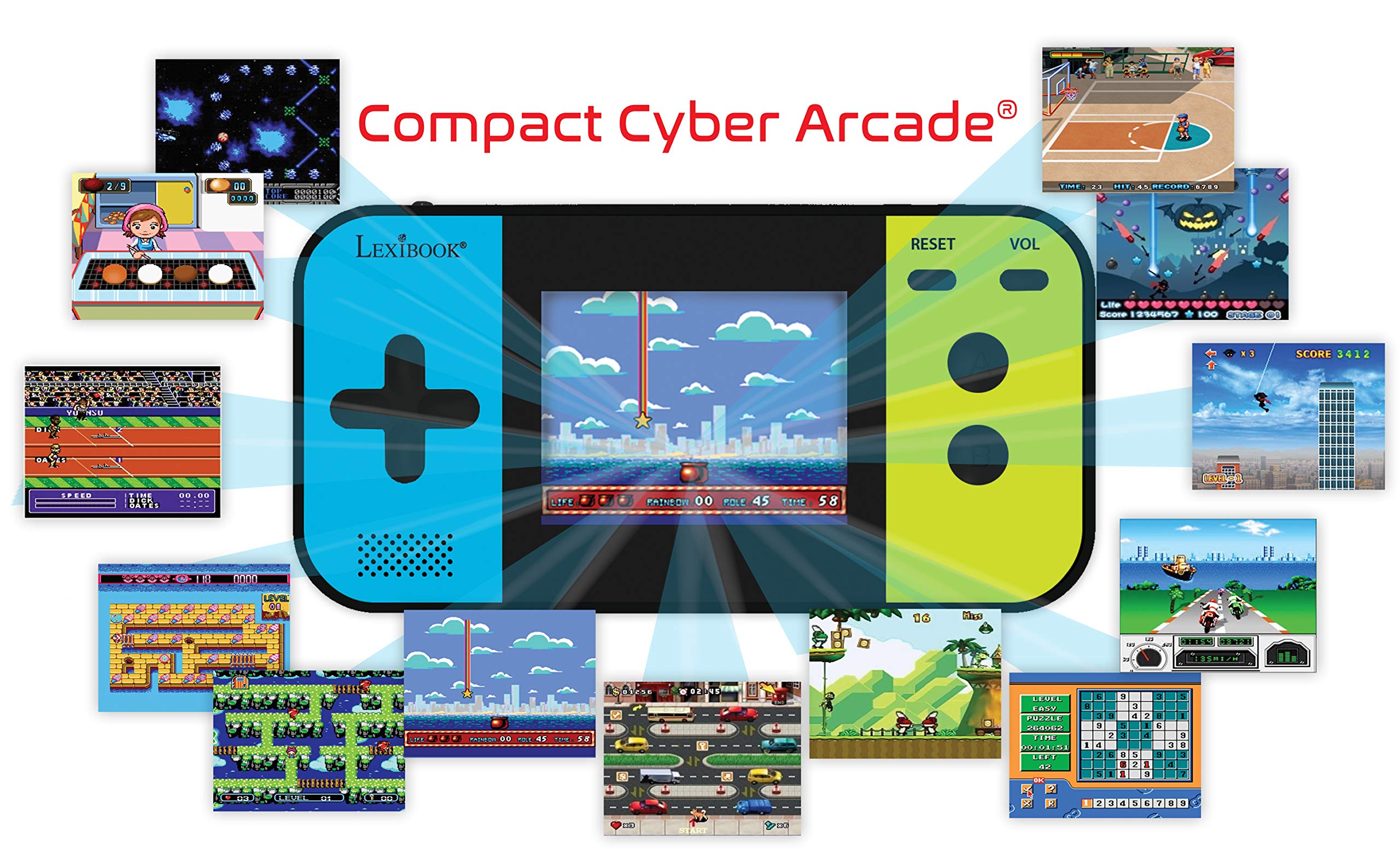 Lexibook, Power Cyber Arcade®, 300 Games Portable Game Console, JL3000