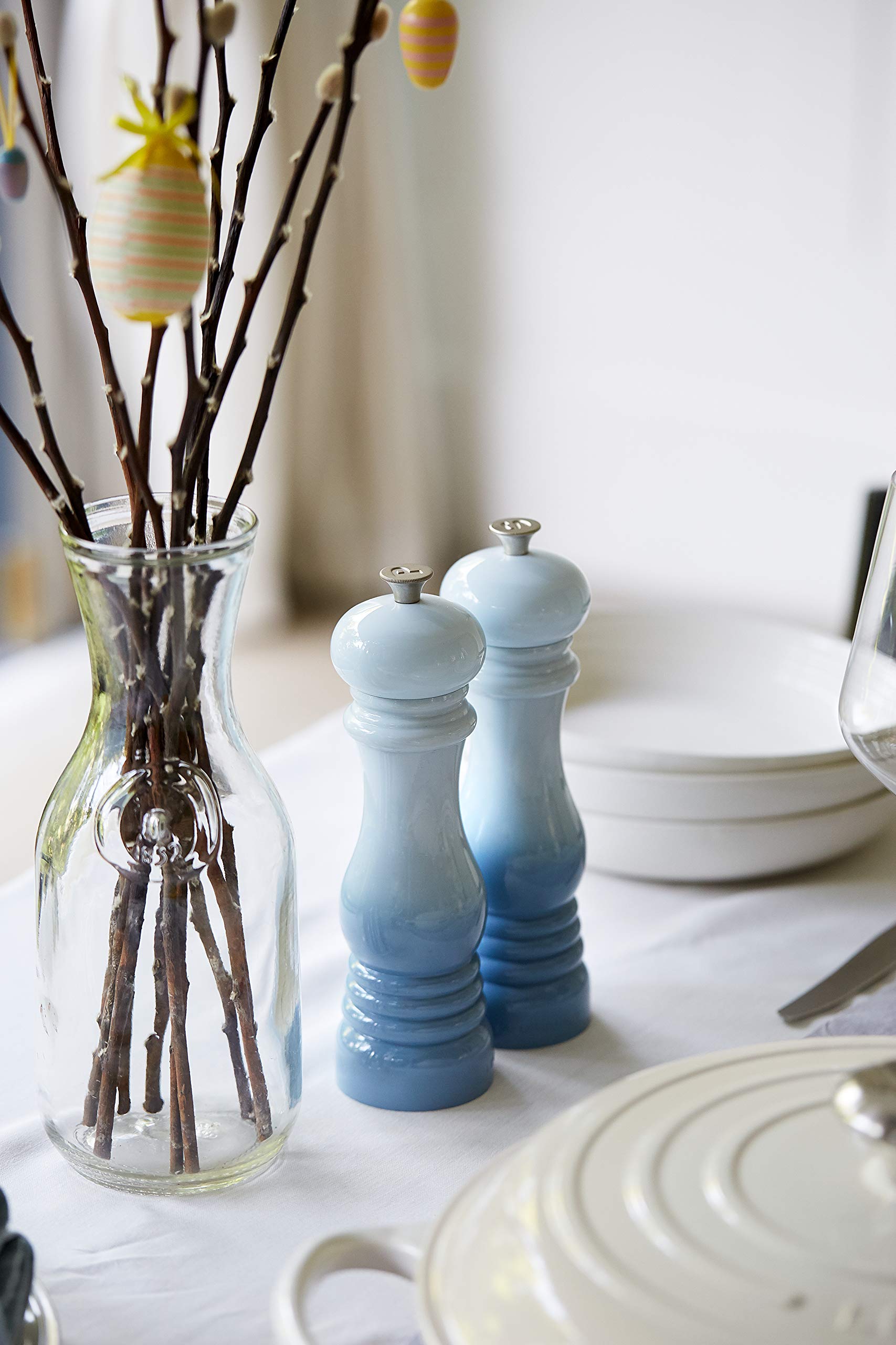 Le Creuset Classic Adjustable Pepper Mill Grinder, Chip-resistant ABS Plastic, Anti-Corrosion, 40g, 21 cm, Bamboo, 44001214080000