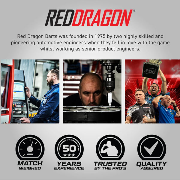 RED DRAGON Javelin: 24g - Tungsten Darts Set with Flights and Stems