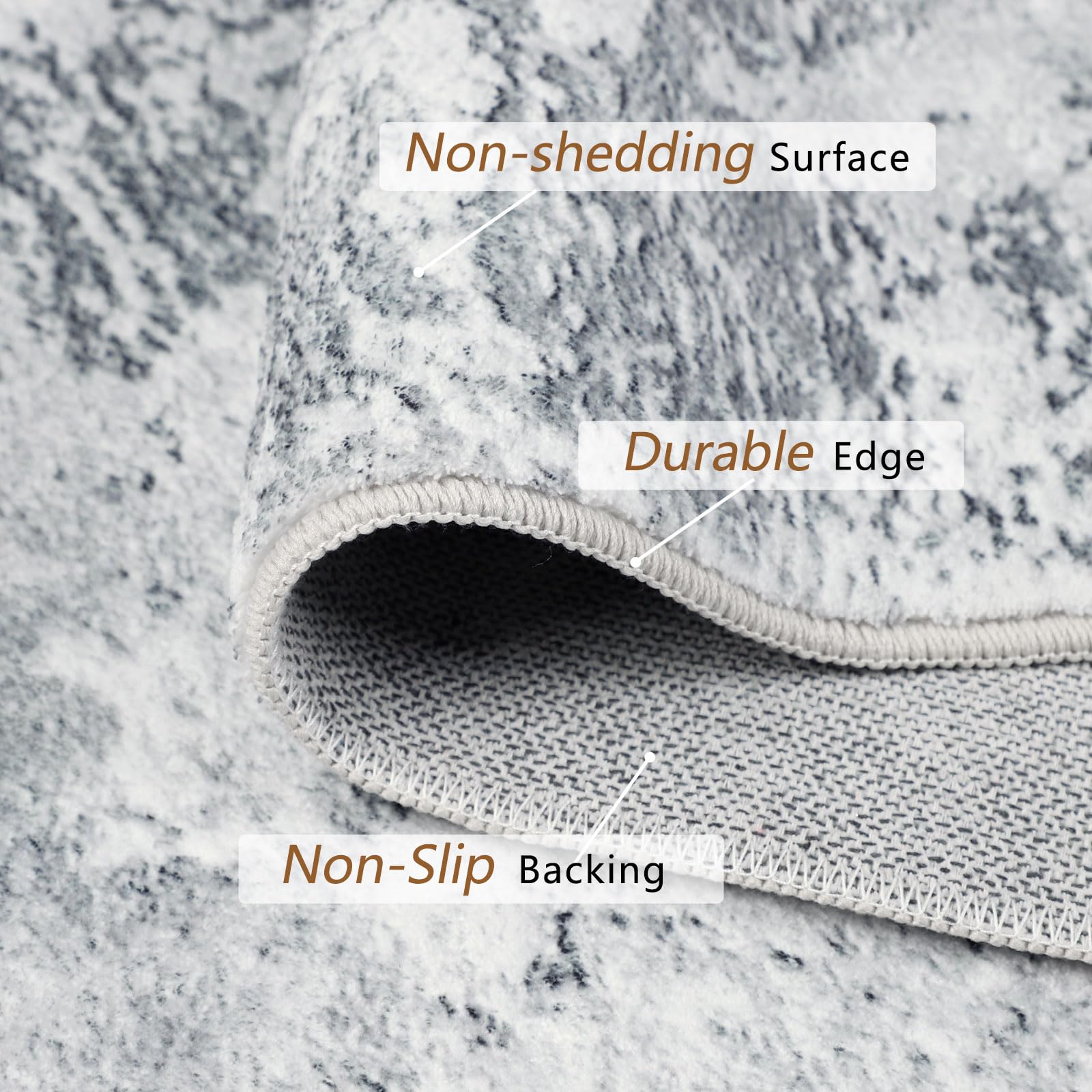 Homcomodar Abstract Runner Rug for Entryway 80x300cm Extra Long Modern Rug Runners Faux Woolen Bedroom Rug Floor Carpet Runner Non Shedding Throw Rugs