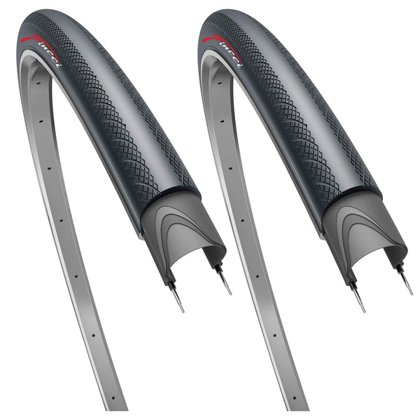 Fincci Road Bike Tyres 700 x 25c - Pair Bicycle Tyres 700c, 25-622, 60 TPI for Hybrid, Gravel, Road bike - Appropriate for Cycling and Training - Pack