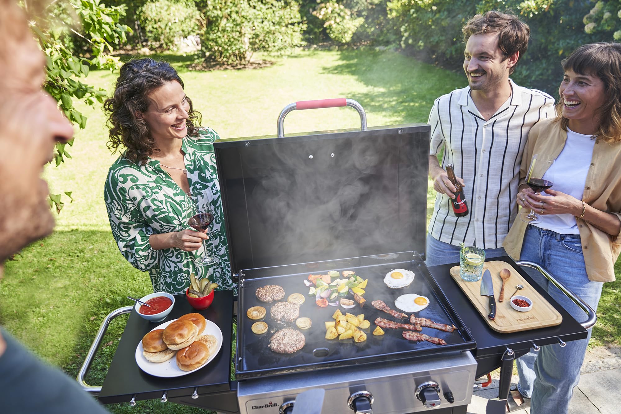 Char-Broil 140999 Griddle Gas BBQ, Cast Iron, 12.3 W, Black