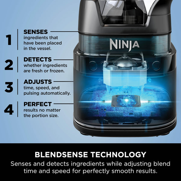 Ninja 2-in-1 Detect Power Blender Pro & Single Serve, 1200W Blender With Jug, & 2x Single Serve Cups, Blend Smoothies, Chop Vegetables & Mix Frozen Drinks, Black/Copper, TB301UKCP
