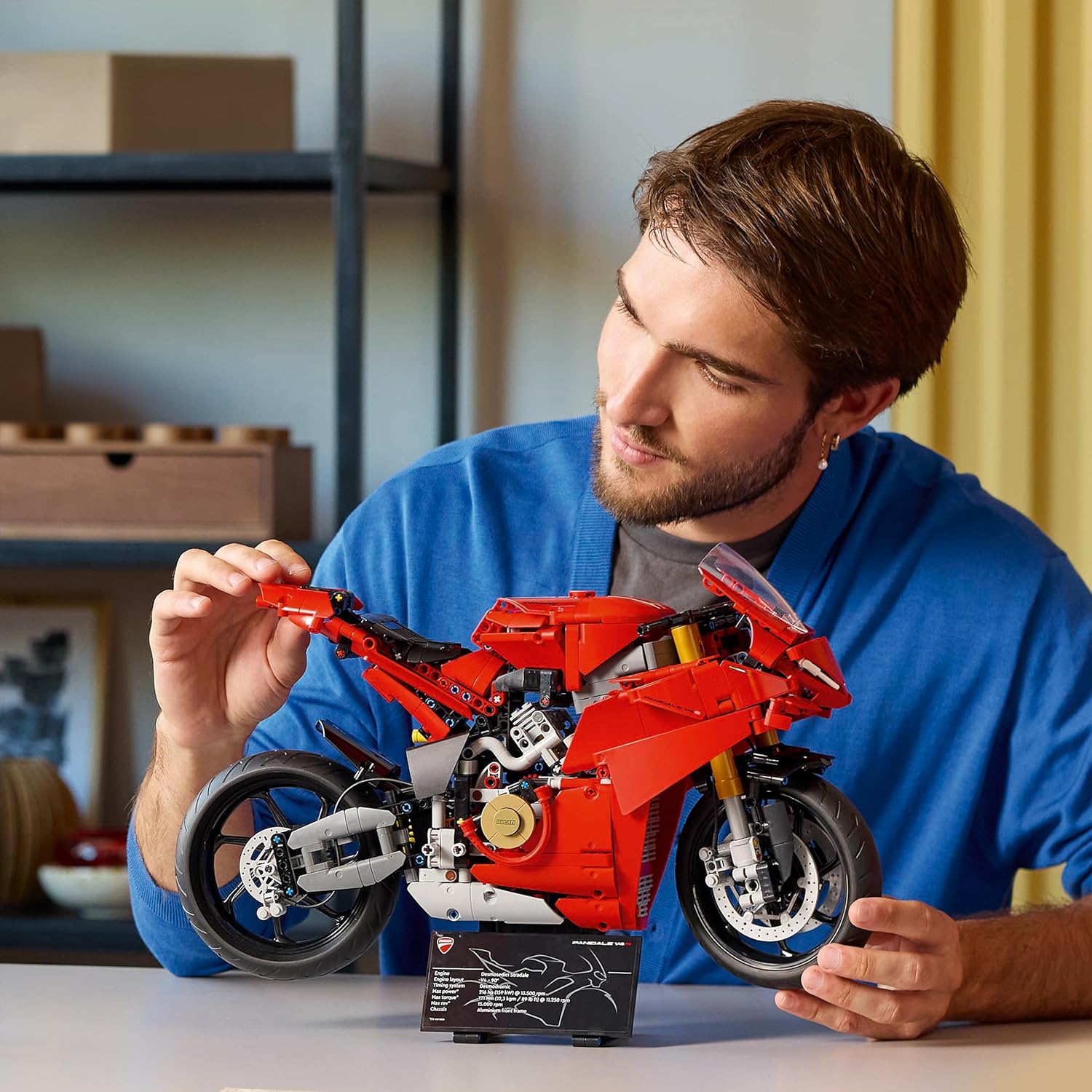 LEGO Technic Ducati Panigale V4 S Motorcycle Model - Building Sets for Adults, Men & Women Aged 18+ - Gifts for Motorbike Fans - 42202