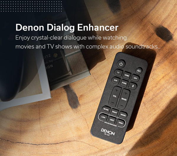 Denon DHT-S316 Soundbar and Wireless Subwoofer for Surround Sound, Bluetooth Sound Bar with Dolby Digital, DTS Decoding, Dialogue Enhancer, HDMI ARC, Wall Mountable, Music Streaming