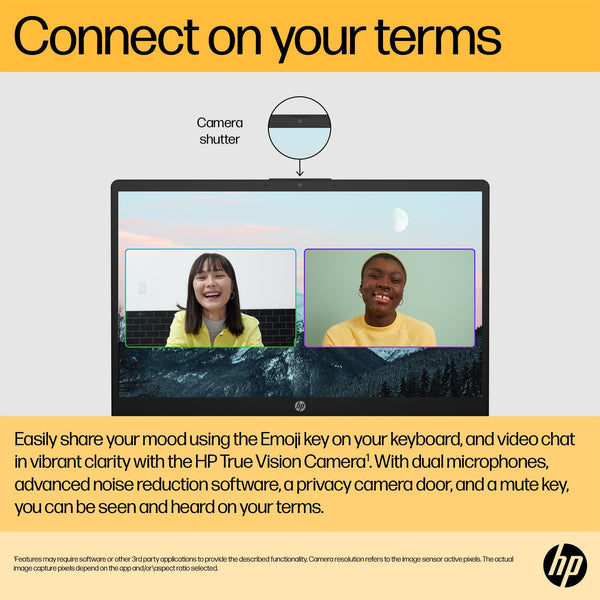 HP 15.6" Laptop | AMD Ryzen 3 7320U Processor | 8 GB RAM | 256 GB SSD | AMD Radeon Graphics | FHD Display | Up to 11hrs 15 mins battery | Win 11 | Dual Speakers | Jet Black | 15-fc0038sa