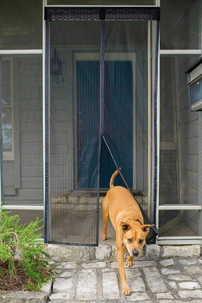 EXTSUD Magnetic Fly Screen Door Keep Insects Out Mosquito Door Screen Easy to Install without Drilling Top-to-Bottom Seal Automatically for Balcony Sliding Living Room Children's Room, 90x210 cm