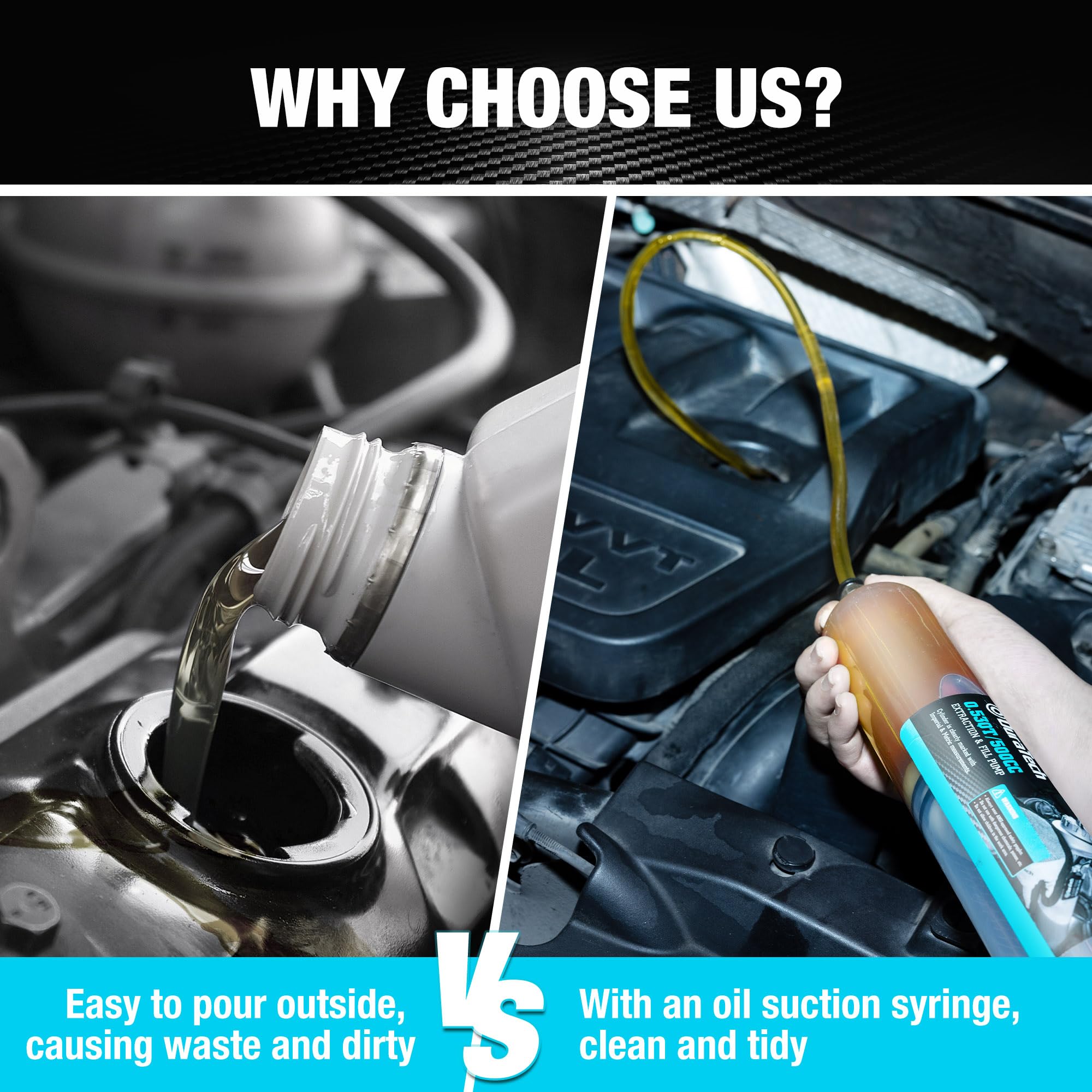 DURATECH 200cc Engine Oil Extractor Fluid Suction Pump| Keeps Engine Bay Clean with Oil Syringe | Oil Syringe and Fluid Extractor Change Engine Oil Efficiently | Suction Pump for Variety Applications