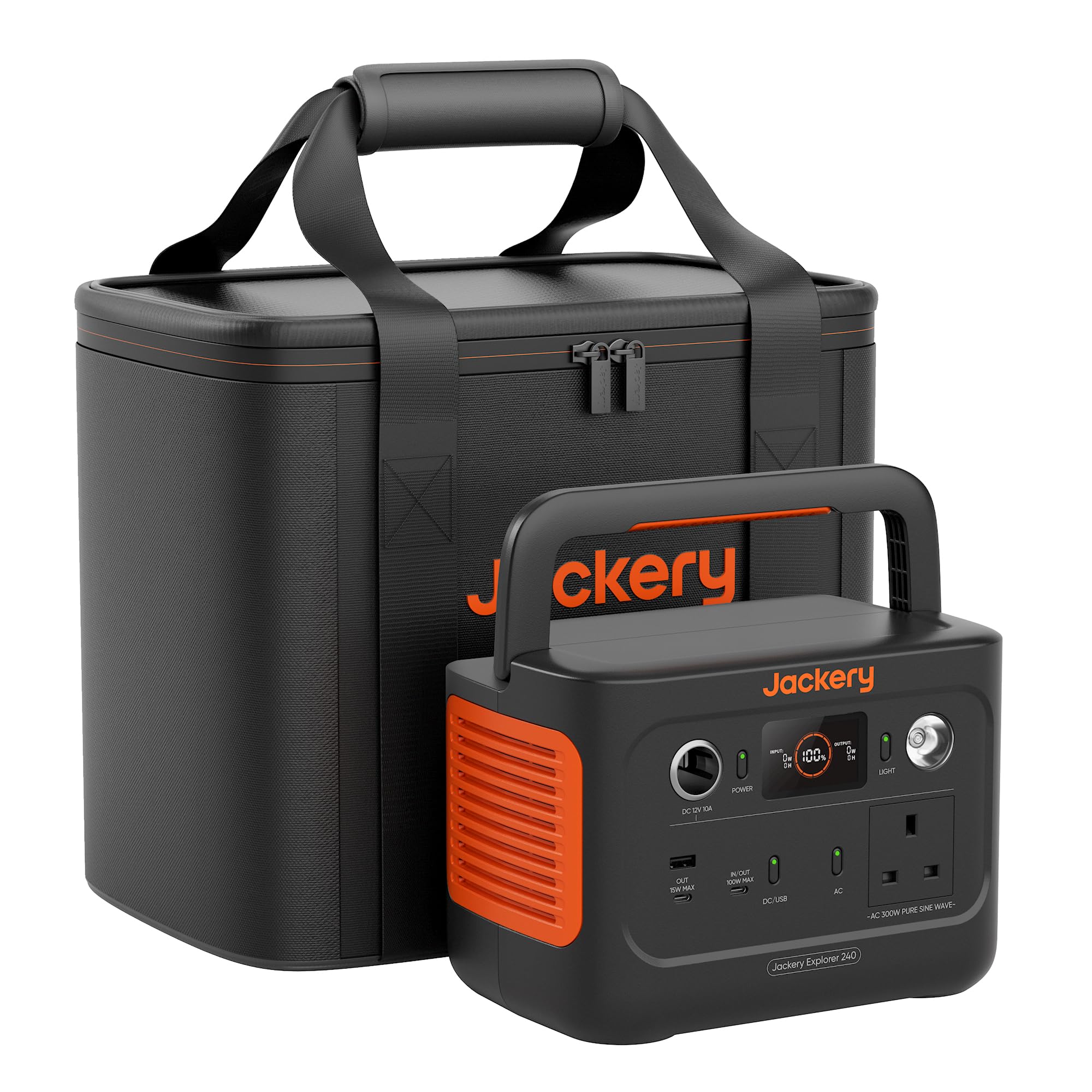 Jackery Explorer 240 v2 Portable Power Station 2024 New Version, 256Wh LiFePO4 Battery with 300W AC/100W USB-C Output, 1Hr Fast Charging, Versatile Scenarios-Outdoor/Camping/Fishing/Picnics