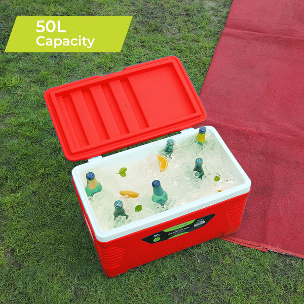 Royalford Insulated Cooler Box - Hot/Cold Freezer Box with Integrated Lock Lid and Carry Handle - Ideal for Beach and Picnic