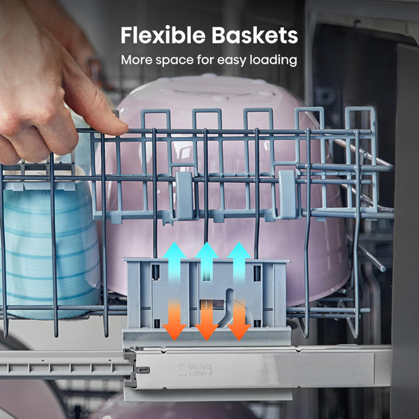 Hisense HS622E90WUK Freestanding Standard Dishwasher 85cm High - E Rated, White, 24 x 23 x 33 inches (L x W x H) [Energy Class E]