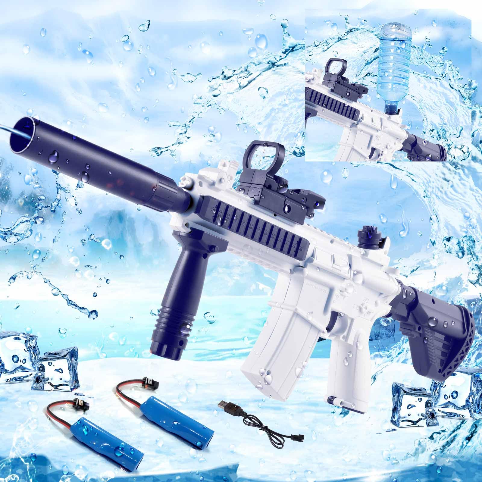 Electric Water Gun, Ultra-Long Range One-Touch Automatic Water Gun, Large Capacity Ultra-Long Standby, Suitable For Children Adults Summer Pool Party Beach Outdoor Use.
