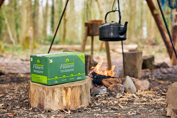 4 x 200 Flamers Natural Fire Lighters for Wood Burner Firepit Bbq Pizza Oven Fireplace Chimenea Barbecue Fire Starter - Firestarter for Kiln Dried