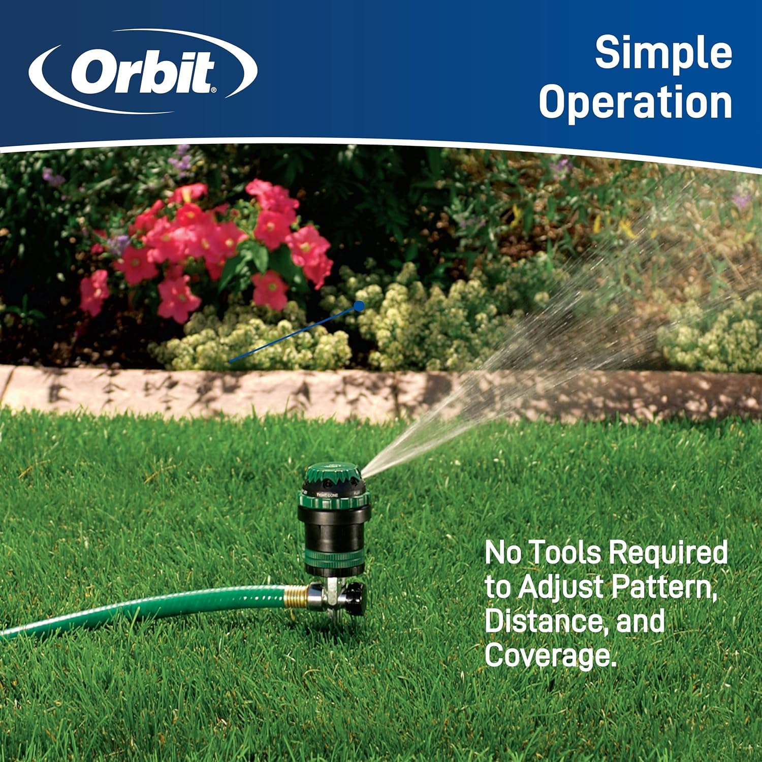 2-Pack Orbit 58573N H2O-6 Gear Drive Sprinkler - Versatile Gear Drive for Efficient Lawn Watering