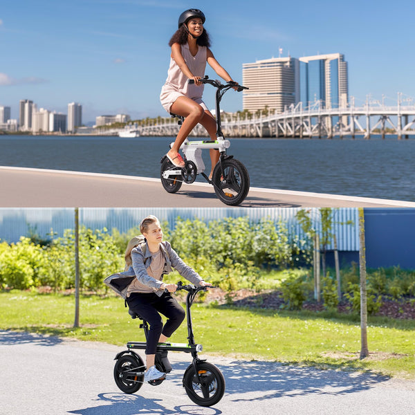 Finbike U1 Electric Bike for Adult/Teens,14" Folding Electric Bicycle with LCD Display,25KM/H & 45KM Range,4H Fast Charge,4 Riding Modes,Rear Shock Absorber,120KG Capacity,Compact Foldable Ebike