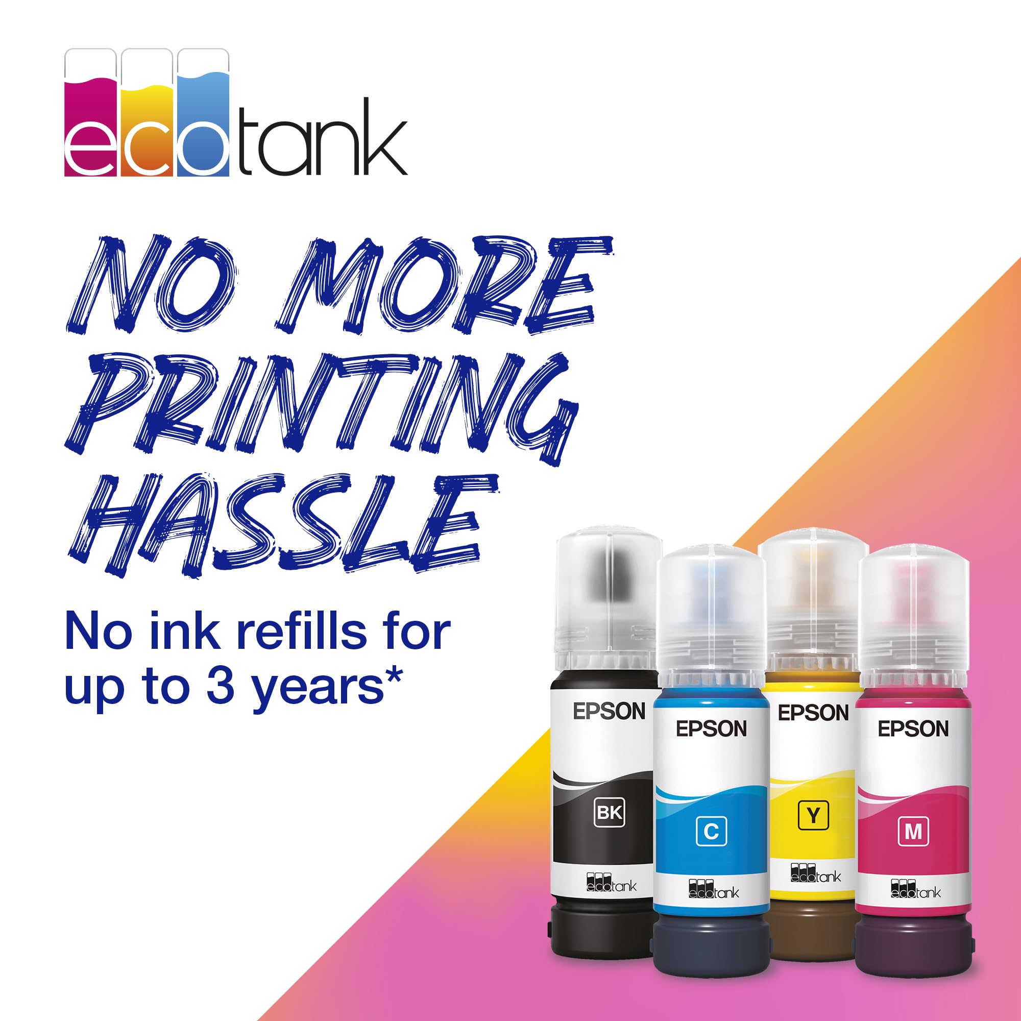 Epson EcoTank ET-2850 A4 Multifunction Air Print and Wi-Fi Ink Tank Printer with double sided printing, Up To 3 Years Of Ink Included