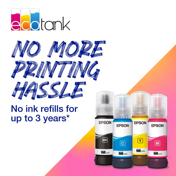 Epson EcoTank ET-2850 A4 Multifunction Air Print and Wi-Fi Ink Tank Printer with double sided printing, Up To 3 Years Of Ink Included