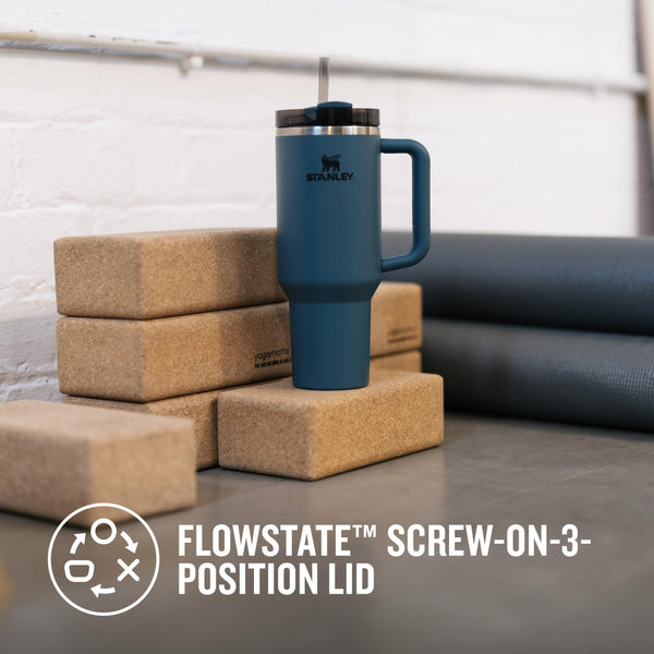 STANLEY Quencher H2.0 Flowstate Tumbler 1.2L - Cold for 11 Hours - Iced for 48 Hours - Metal Water Bottle with Straw, Handle and Lid - Dishwasher Safe - Travel Mug for Cold Drinks