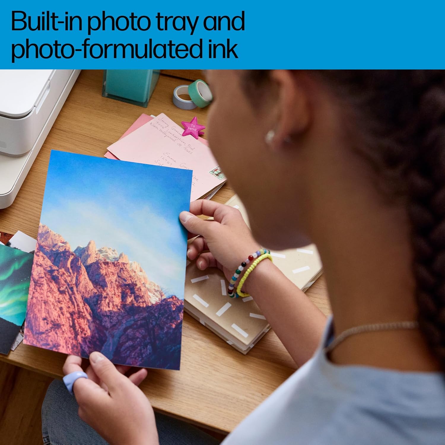 HP ENVY Inspire 7220e All-in-One Wireless Colour Printer | 5 months free Instant Ink limited time only | White | 2-sided printing | Touchscreen | Self-healing Wi-Fi