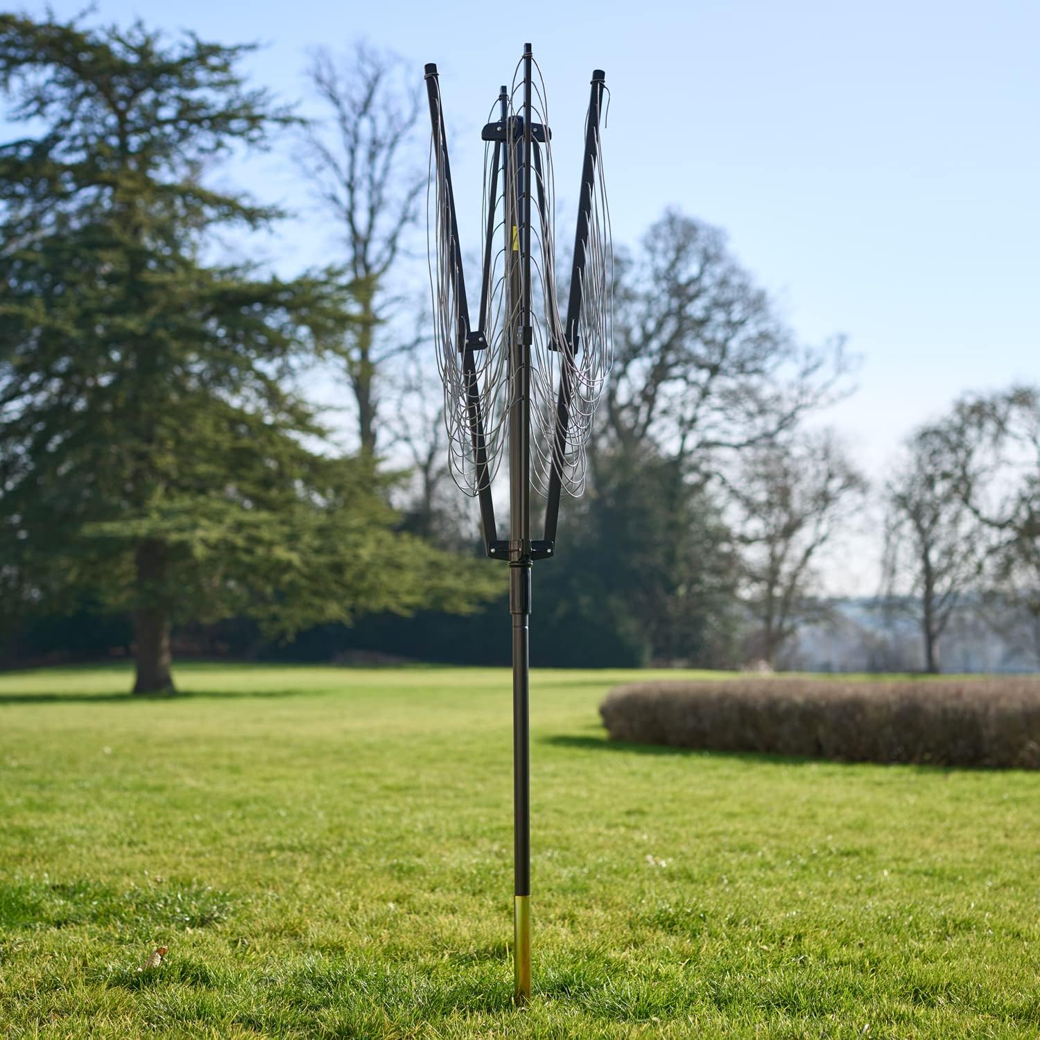 SA Products Rotary Washing Line | 45m Rotating Heavy Duty Clothes Airer Outdoor | Garden 4 Arm Rotary Washing Line | Washing Line Rotary with Ground Spike & Cover