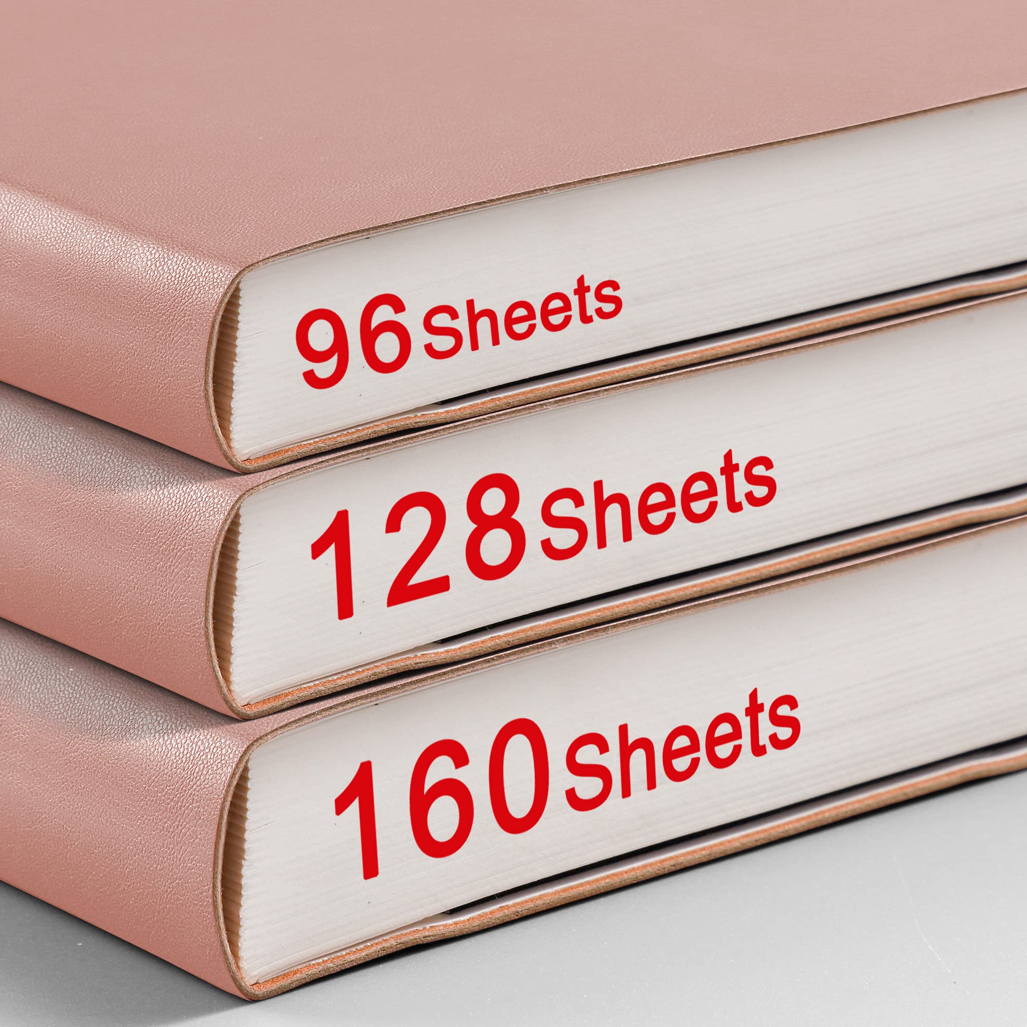 RETTACY Lined Journal Notebook - A5 Note Book Hardcover Thick Notepad 320 Numbered Pages for Writing,100gsm Lined Paper, Leather Hardcover, for Women Men Work Office School,14.5 x 21cm - Black