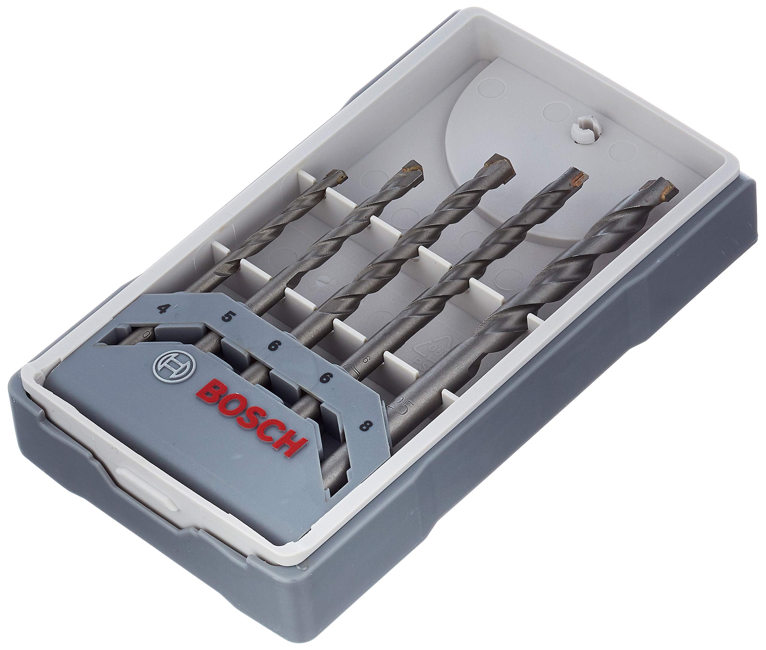 Bosch Accessories Professional 5-Pc HEX-5 Concrete Drill Bit Set (Concrete, Ø 4/5/6/8/10 mm, Accessory Impact Drill)