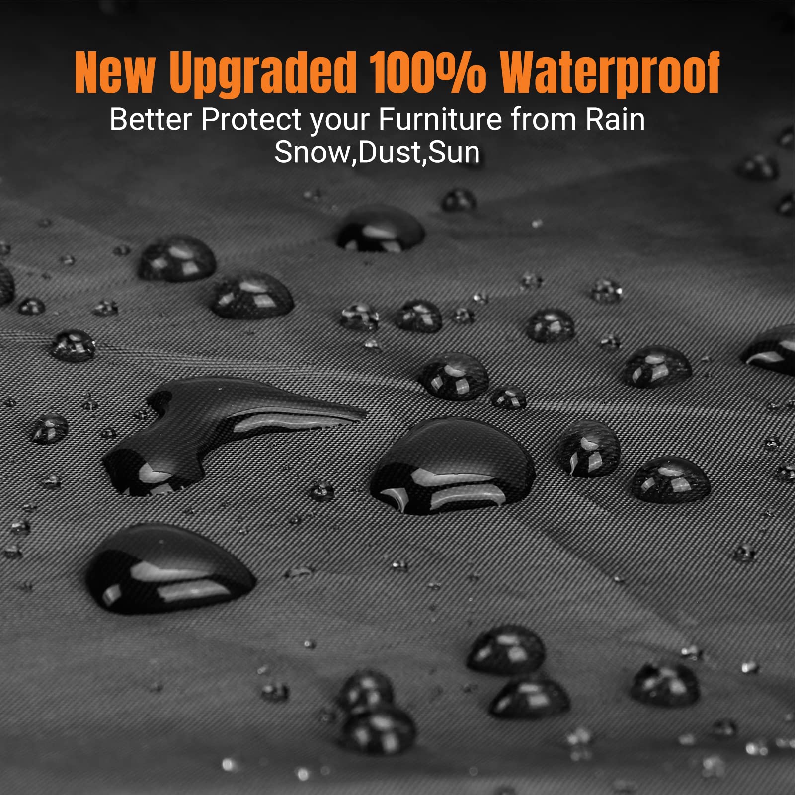 fireowl Garden Furniture Covers Waterproof - Rectangular Heavy Duty Outdoor Furniture Cover - 420D Anti Rip Rattan Garden Protection Cover for Chair