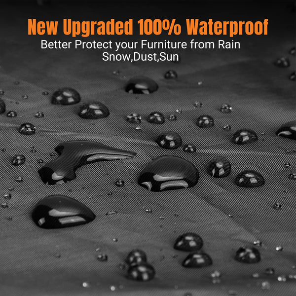 fireowl Garden Furniture Covers Waterproof - Rectangular Heavy Duty Outdoor Furniture Cover - 420D Anti Rip Rattan Garden Protection Cover for Chair