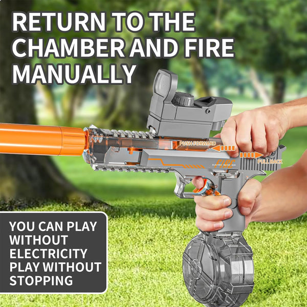 Electric Water Gun, Ultra-Long Range One-Touch Automatic Water Gun, Large Capacity Ultra-Long Standby, Suitable For Children Adults Summer Pool Party Beach Outdoor Use.