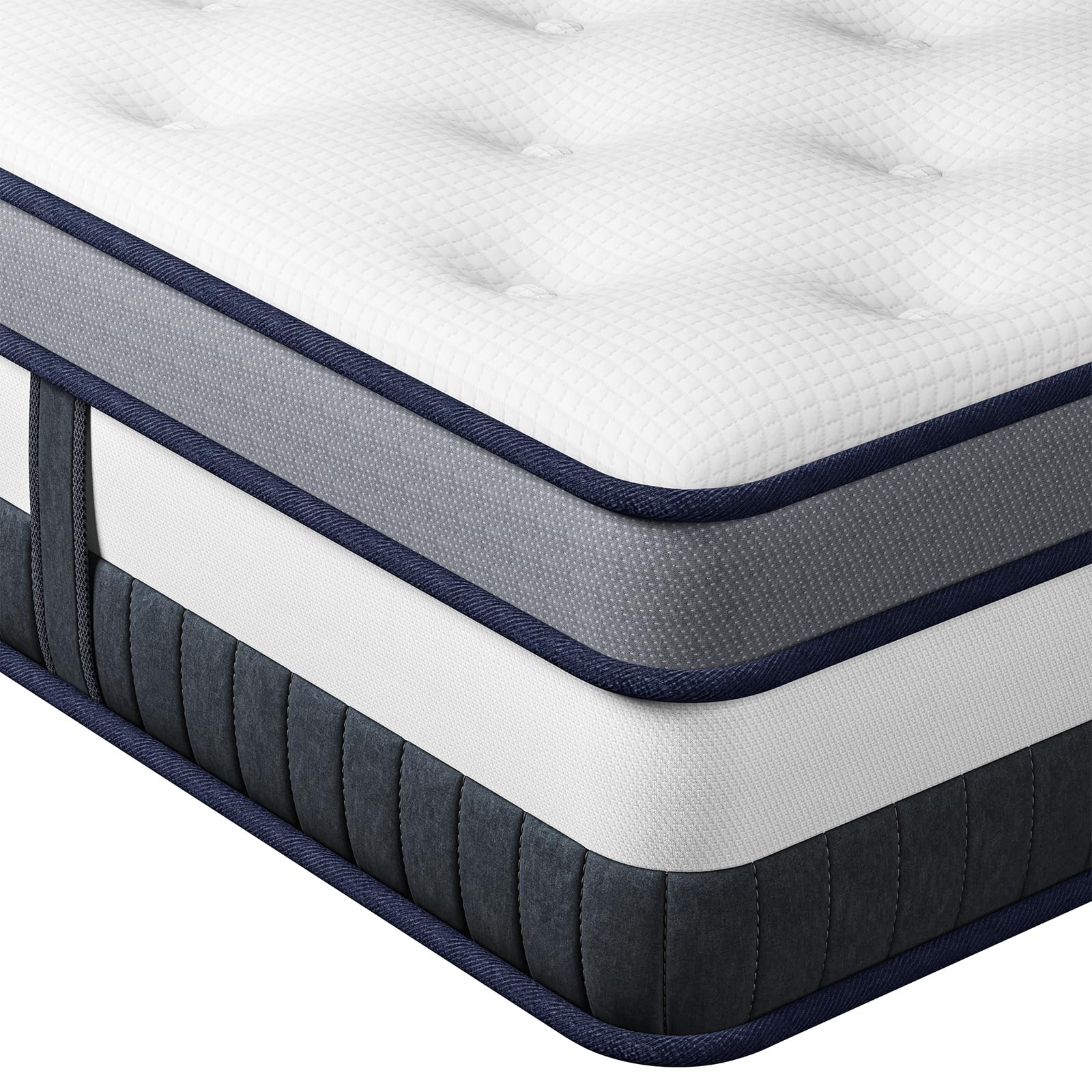 Vesgantti 3FT Single Mattress, 11 Inch Pocket Sprung Mattress Single with Breathable Foam and Individually Pocket Spring - Medium, Luxury Box Top Collection