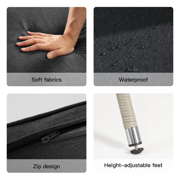 Trumbeak 4 Seater Rattan Dining Set with Cushions,Garden Furniture Set with Glass Top Table and 4 Armchairs,Outdoor Dining Table and Chairs Set for patio,Grey