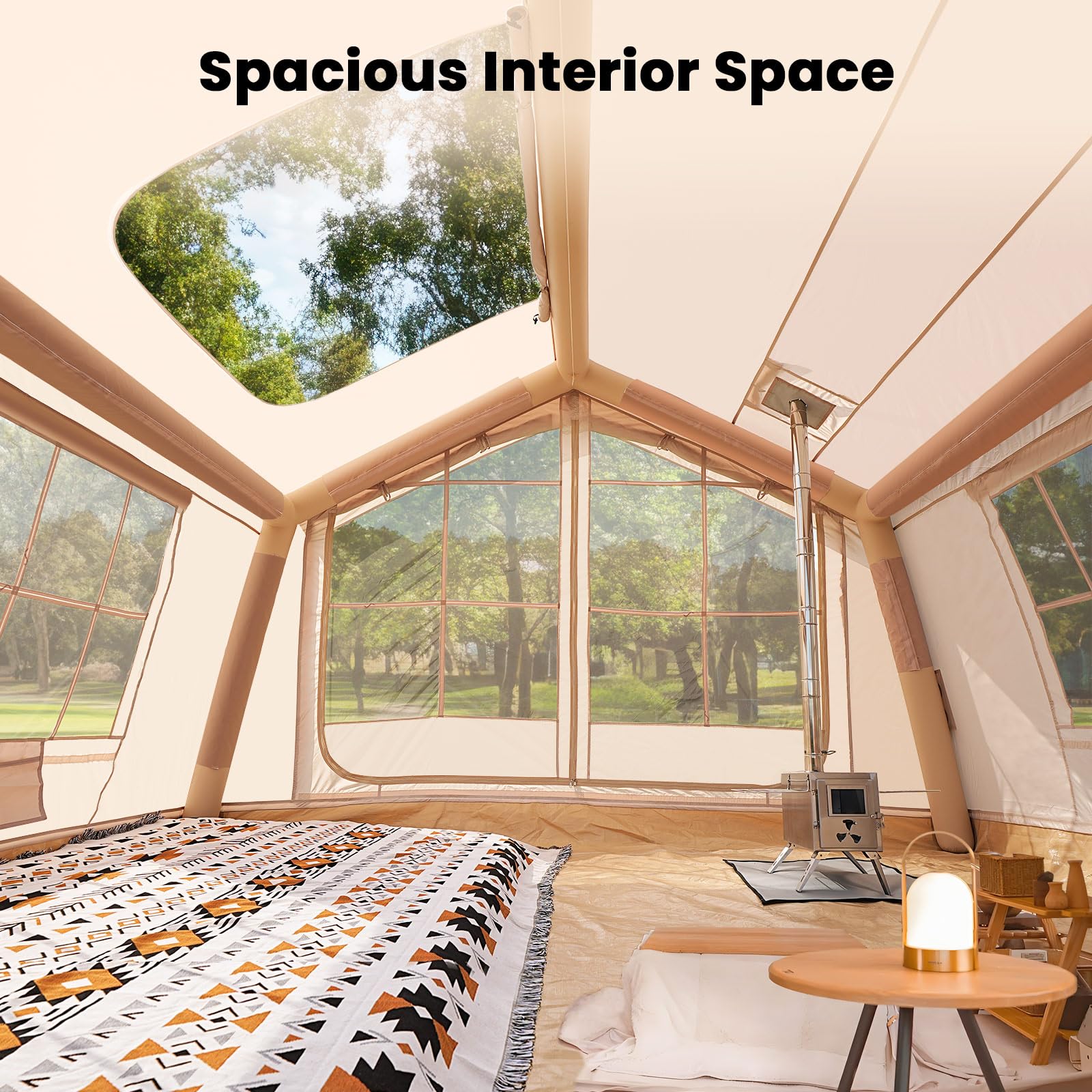 Ytaoeo Inflatable Tent Outdoor camping tent Inflatable camping tent made of waterproof Oxford fabric Air glamping tents for 4 seasons campings