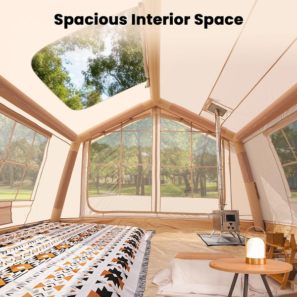 Ytaoeo Inflatable Tent Outdoor camping tent Inflatable camping tent made of waterproof Oxford fabric Air glamping tents for 4 seasons campings