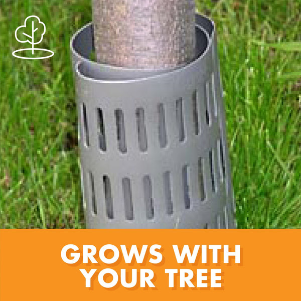 EASYFLEX Plastic Tree Trunk Protectors, 12 Count, Grey