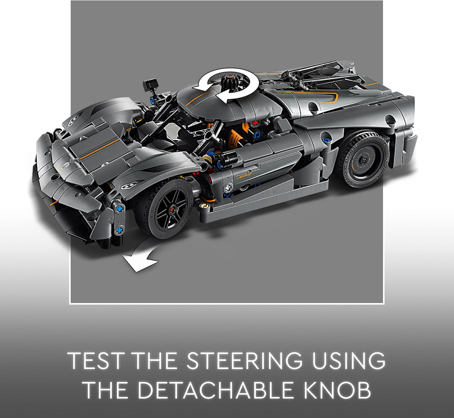 LEGO Technic Koenigsegg Jesko Absolut Grey Hypercar, Race Car Building Toy Set for Boys, Girls & Kids Aged 10 Plus, Buildable Vehicle Model Kit, Introduction to Engineering, Birthday Gift Idea 42173