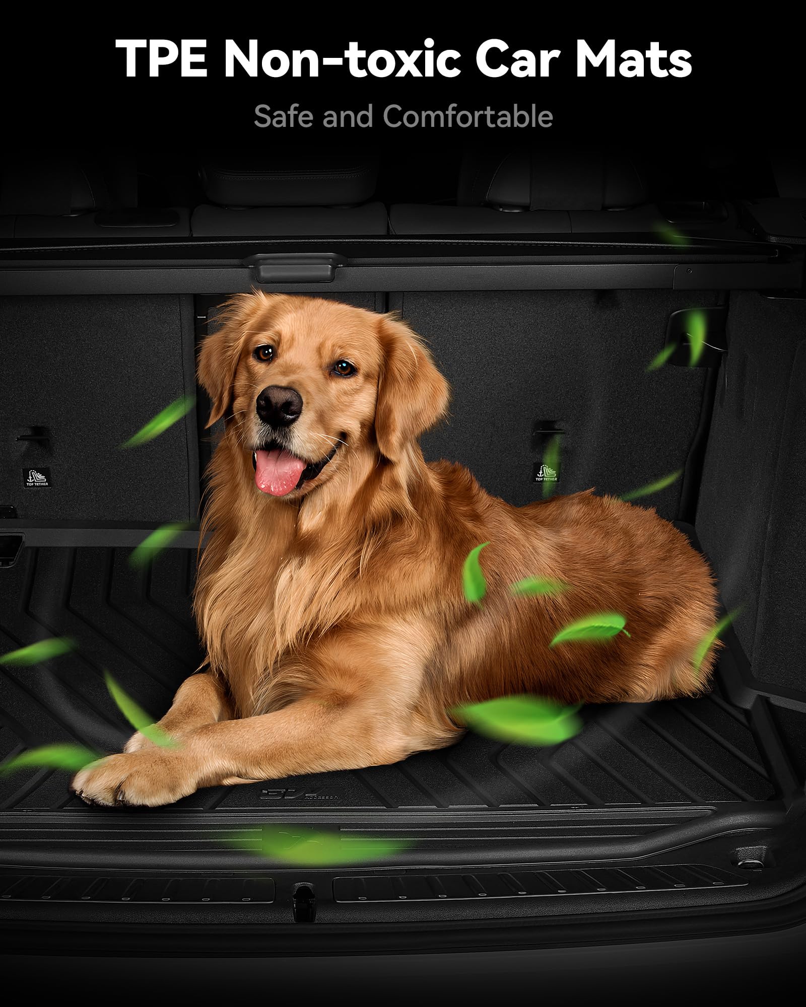 3W 9 Piece Set Floor Mats & Boot Liner & Seat Back Cover Fit for Tesla Model Y 2021-2024, All Weather Dog Friendly TPE Car Mats Anti-slip Heavy Duty Tesla Accessories (Not for Model Y Juniper)