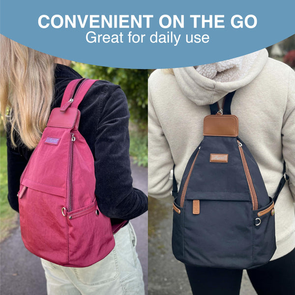 Spirit - Nylon Waterproof Backpack - Lightweight Rucksack with Multiple Pockets and Adjustable Straps - Travel and Holiday Backpack, Black