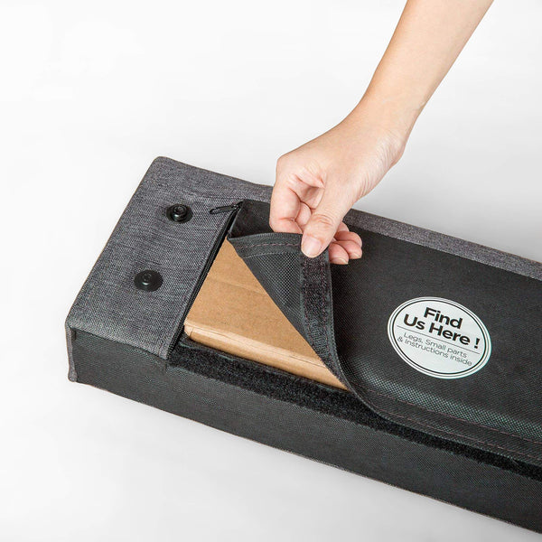 Zinus Curtis Super King Bed frame - Bed 180x200 cm - 35 cm Height - Upholstered Platform Bed frame with Wood slat support - Grey