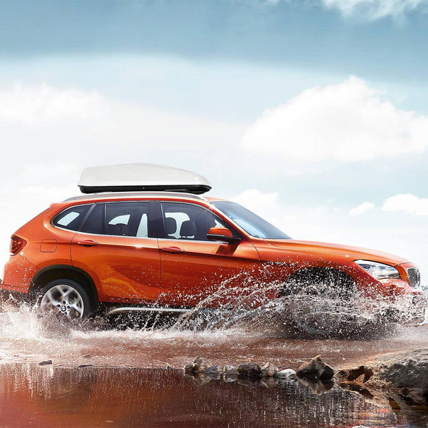 TANGZON Car Roof Box, 400L Extra-Large Car Top Roofbox with Dual Side Opening, Waterproof Hard Rooftop Cargo Carrier Storage Box for Tents Bags Luggage, Fits Most Cars (Black)