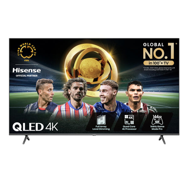 Hisense 55 Inch 4K QLED Smart TV 55E77NQTUK - Quantum Dot Colour, 4K AI Processor, Dolby Vision Atmos, Smooth Motion, Sports Mode, Vidaa OS with Freely, Youtube, Netflix and Disney+ (2024 Model)
