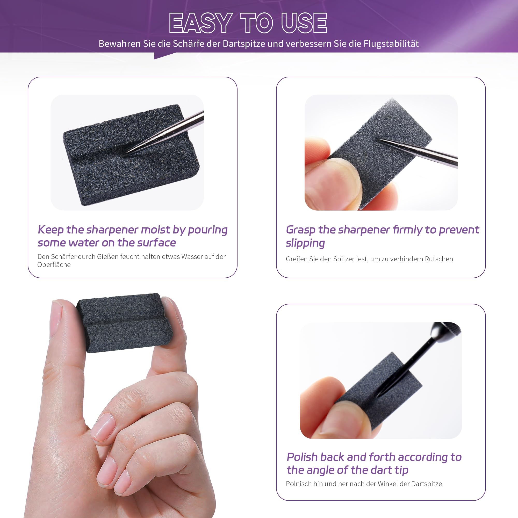 CyeeLife Tungsten Darts 23g Steel Tip,Steel Tip Darts Set with PC Shafts + Tungsten Barrels + Dart Flights + Dart Sharpener,Professional Tungsten Darts Set